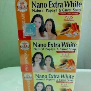 6X Nano Extra White Papaya & Carrot Soap